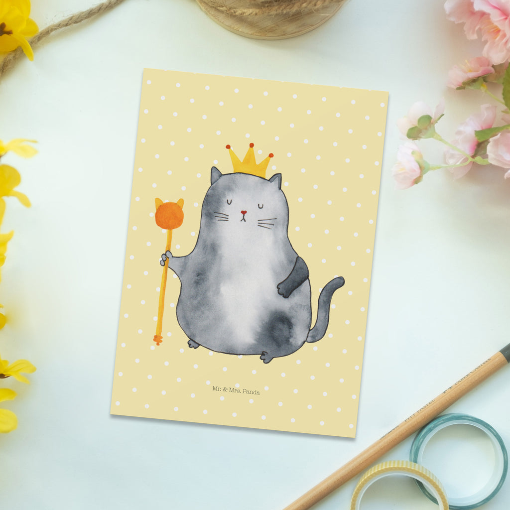 Postkarte Katzen Koenig Geschenkkarte, Grußkarte, Karte, Einladung, Ansichtskarte, Geburtstagskarte, Einladungskarte, Dankeskarte, Katze, Katzenmotiv, Katzenfan, Katzendeko, Katzenfreund, Katzenliebhaber, Katzenprodukte, Katzenartikel, Katzenaccessoires, Katzensouvenirs, Katzenliebhaberprodukte, Katzenmotive, Katzen, Kater, Mietze, Cat, Cats, Katzenhalter, Katzenbesitzerin, Haustier, König, Königin, Queen, Familie, Mietzhaus, Wohnung, erste eigenen Wohnung, Umzug, Einzug
