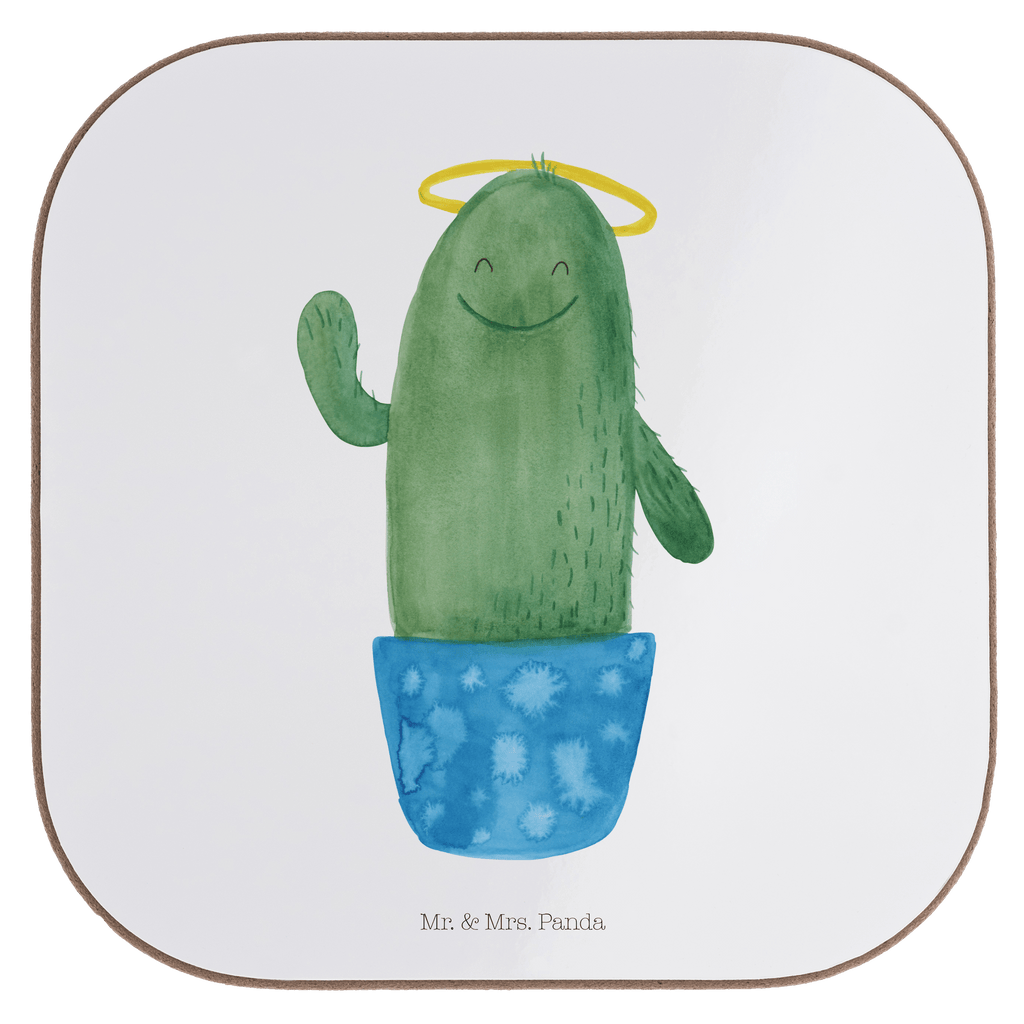 Quadratische Untersetzer Kaktus Heilig Bierdeckel, Glasuntersetzer, Untersetzer Gläser, Getränkeuntersetzer, Kaktus, Kakteen, frech, lustig, Kind, Eltern, Familie, Bruder, Schwester, Schwestern, Freundin, Heiligenschein