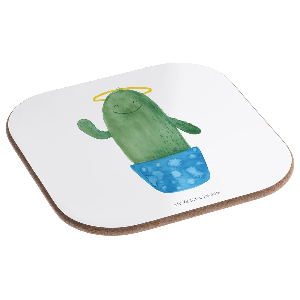 Quadratische Untersetzer Kaktus Heilig Bierdeckel, Glasuntersetzer, Untersetzer Gläser, Getränkeuntersetzer, Kaktus, Kakteen, frech, lustig, Kind, Eltern, Familie, Bruder, Schwester, Schwestern, Freundin, Heiligenschein