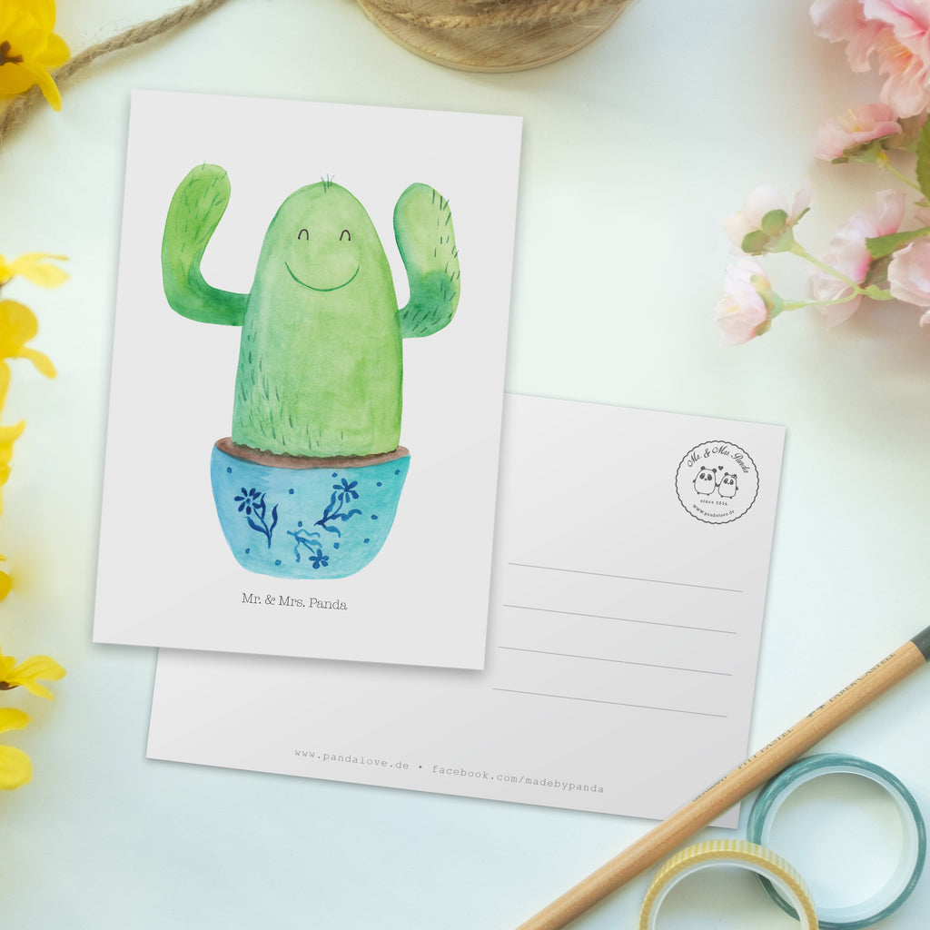 Postkarte Kaktus Happy Geschenkkarte, Grußkarte, Karte, Einladung, Ansichtskarte, Geburtstagskarte, Einladungskarte, Dankeskarte, Kaktus, Kakteen, Motivation, Spruch, lustig, Kindersicherung, Neustart, Büro, Büroalltag, Kollege, Kollegin, Freundin, Mutter, Familie, Ausbildung
