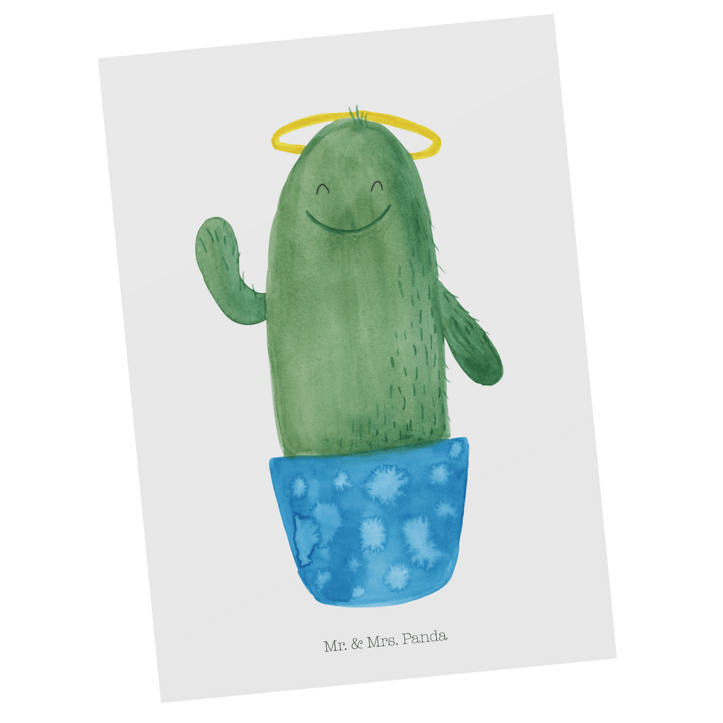 Postkarte Kaktus Heilig Geschenkkarte, Grußkarte, Karte, Einladung, Ansichtskarte, Geburtstagskarte, Einladungskarte, Dankeskarte, Kaktus, Kakteen, frech, lustig, Kind, Eltern, Familie, Bruder, Schwester, Schwestern, Freundin, Heiligenschein