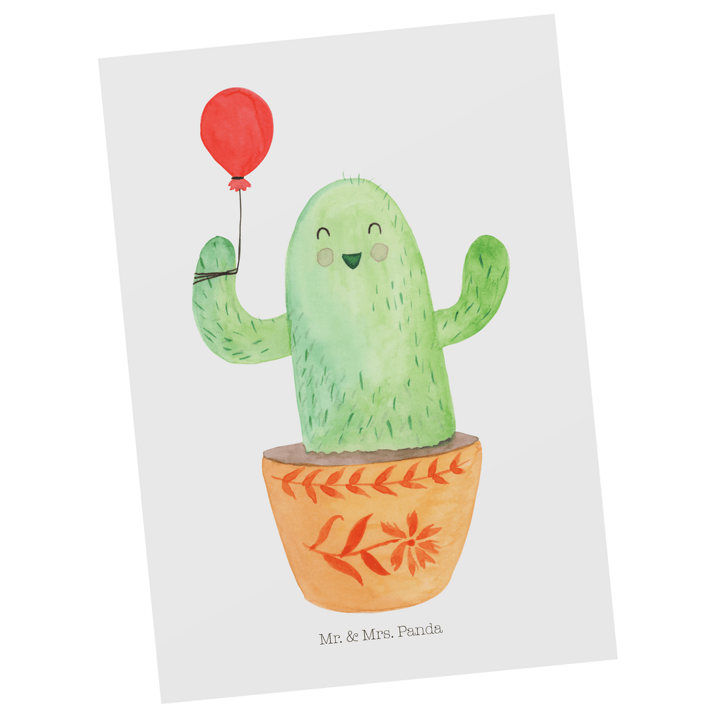 Postkarte Kaktus Luftballon Geschenkkarte, Grußkarte, Karte, Einladung, Ansichtskarte, Geburtstagskarte, Einladungskarte, Dankeskarte, Kaktus, Kakteen, Luftballon, Neustart, Freude, Büro, Stress, Büroalltag, Freundin, Freund, Ausbildung, Prüfung