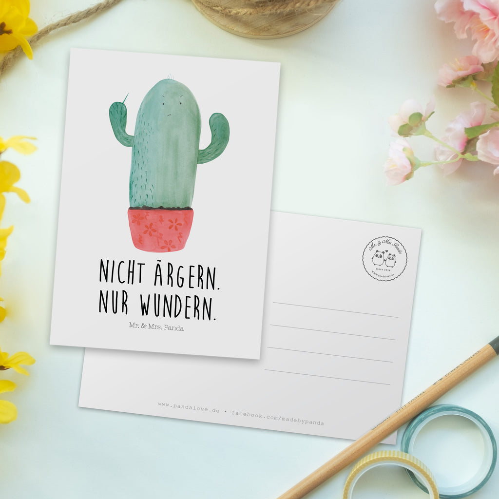 Postkarte Kaktus wütend Geschenkkarte, Grußkarte, Karte, Einladung, Ansichtskarte, Geburtstagskarte, Einladungskarte, Dankeskarte, Kaktus, Kakteen, ärgern, Büro, Schule, Büroalltag, Chefin, Kollege, Kollegin, wütend