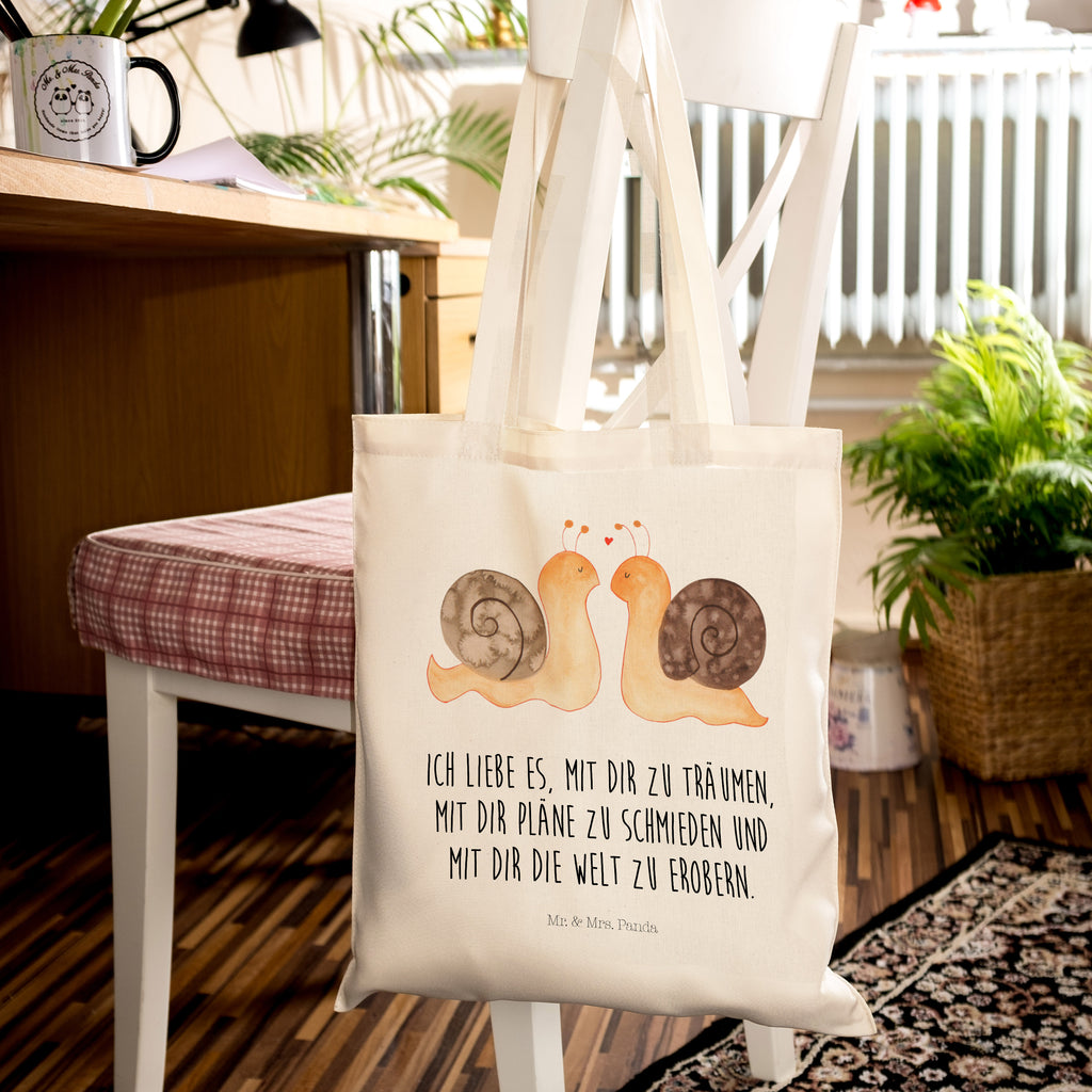 Tragetasche Schnecken Liebe Beuteltasche, Beutel, Einkaufstasche, Jutebeutel, Stoffbeutel, Liebe, Partner, Freund, Freundin, Ehemann, Ehefrau, Heiraten, Verlobung, Heiratsantrag, Liebesgeschenk, Jahrestag, Hocheitstag