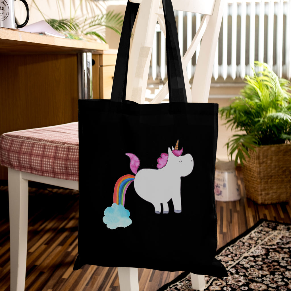 Tragetasche Einhorn Pupsend Beuteltasche, Beutel, Einkaufstasche, Jutebeutel, Stoffbeutel, Einhorn, Einhörner, Einhorn Deko, Pegasus, Unicorn, Pups, Regenbogen, Glitzer, Einhornpower, Erwachsenwerden, Spaß, lustig, Freundin