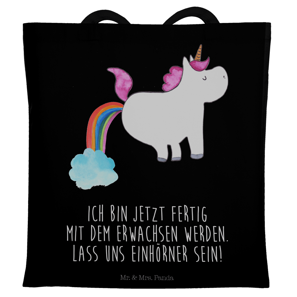 Tragetasche Einhorn Pupsend Beuteltasche, Beutel, Einkaufstasche, Jutebeutel, Stoffbeutel, Einhorn, Einhörner, Einhorn Deko, Pegasus, Unicorn, Pups, Regenbogen, Glitzer, Einhornpower, Erwachsenwerden, Spaß, lustig, Freundin