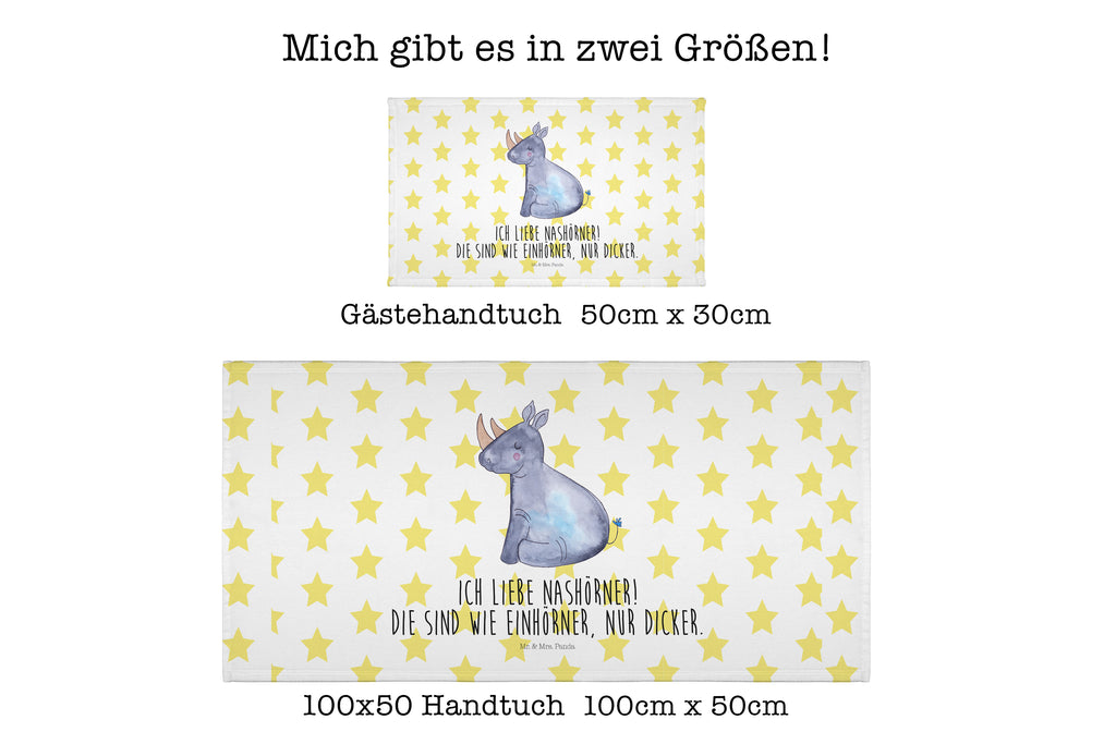 Gäste Handtuch Einhorn Nashorn Gästetuch, Reisehandtuch, Sport Handtuch, Frottier, Kinder Handtuch, Einhorn, Einhörner, Einhorn Deko, Pegasus, Unicorn, Regenbogen, witzig, lustig, Zoo, Glitzer, Einhornpower, Erwachsenwerden, Nashorn, Nashörner