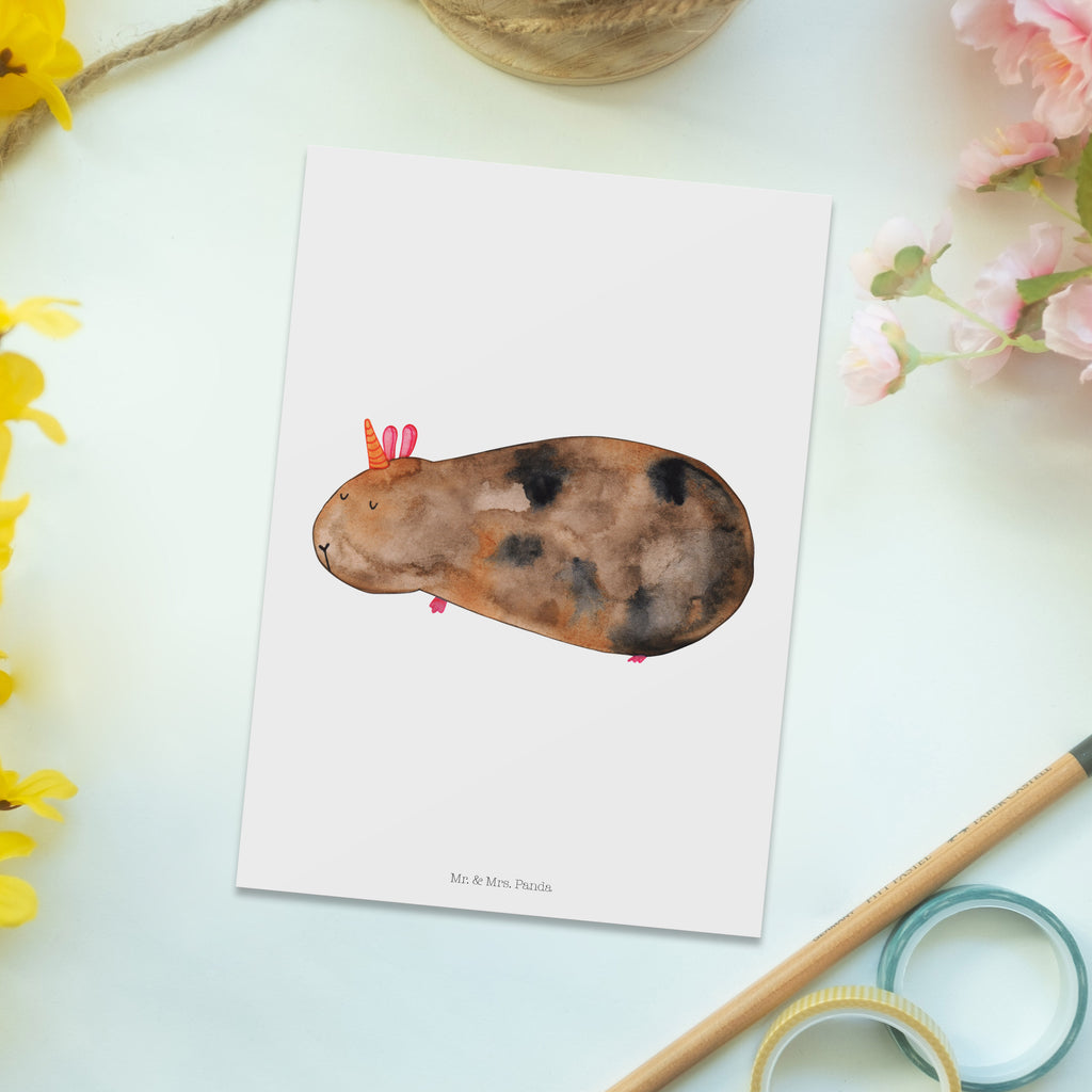 Postkarte Meerhörnchen Geschenkkarte, Grußkarte, Karte, Einladung, Ansichtskarte, Geburtstagskarte, Einladungskarte, Dankeskarte, Einhorn, Einhörner, Einhorn Deko, Pegasus, Unicorn, Meerhörnchen, Meericorn, Meerschwein, Meerschweinchen