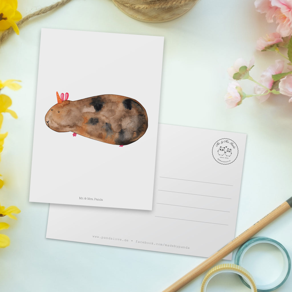 Postkarte Meerhörnchen Geschenkkarte, Grußkarte, Karte, Einladung, Ansichtskarte, Geburtstagskarte, Einladungskarte, Dankeskarte, Einhorn, Einhörner, Einhorn Deko, Pegasus, Unicorn, Meerhörnchen, Meericorn, Meerschwein, Meerschweinchen