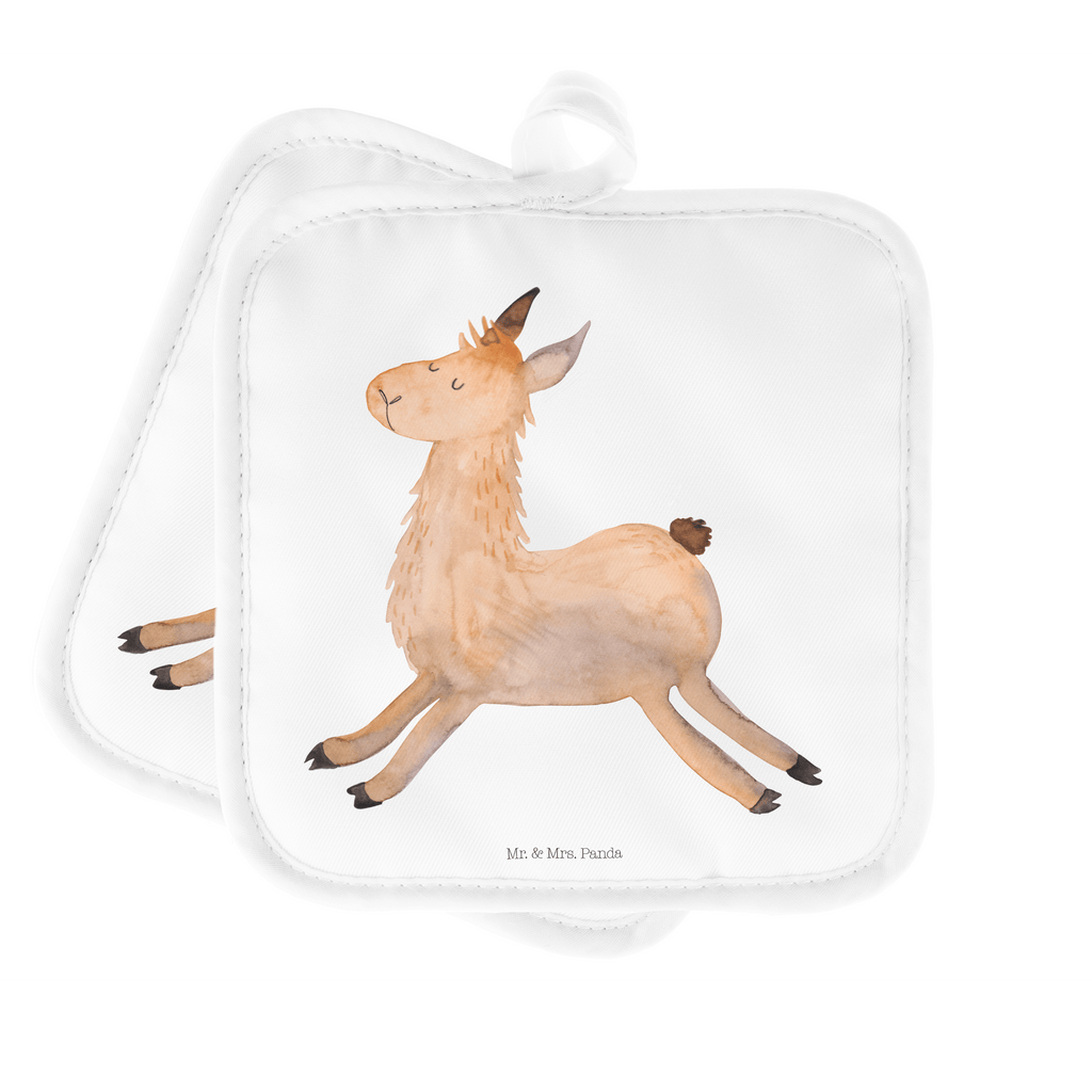 2er Set Topflappen  Lama springend Topflappen, Topfuntersetzer, Ofenhandschuh, Topflappen Set, Topflappen lustig, Topflappen mit Spruch, Lama, Alpaka, Lamas, Lieblingstag, Happy day, fröhlich, Glück, Freundin, Liebeskummer, Neustart, guten Morgen, Start, Prüfung, Abitur