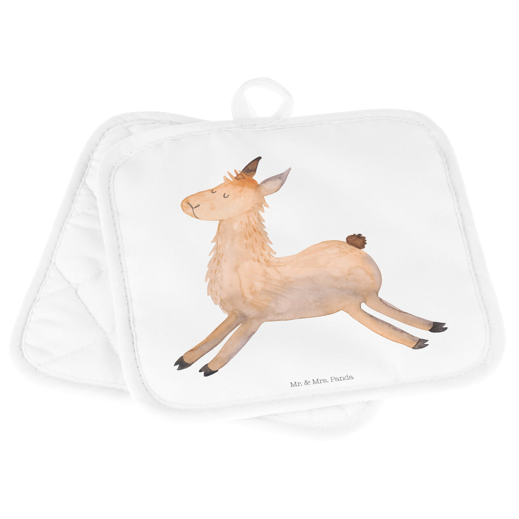 2er Set Topflappen  Lama springend Topflappen, Topfuntersetzer, Ofenhandschuh, Topflappen Set, Topflappen lustig, Topflappen mit Spruch, Lama, Alpaka, Lamas, Lieblingstag, Happy day, fröhlich, Glück, Freundin, Liebeskummer, Neustart, guten Morgen, Start, Prüfung, Abitur
