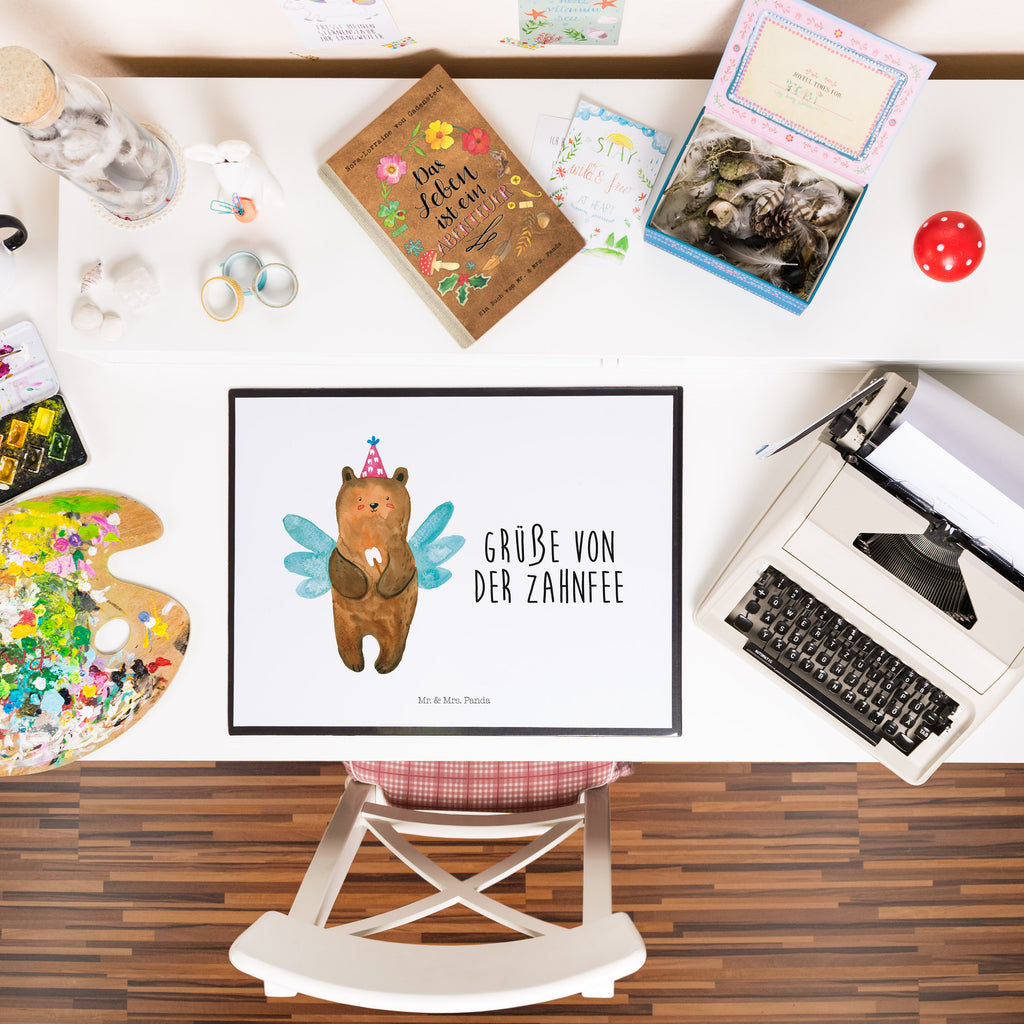 Schreibtischunterlage Zahnfee Bär Schreibunterlage, Schreibtischauflage, Bürobedarf, Büroartikel, Schreibwaren, Schreibtisch Unterlagen, Schreibtischunterlage Groß, Bär, Teddy, Teddybär, Zahnfee, Fee, Milchzahn, Erster Zahn