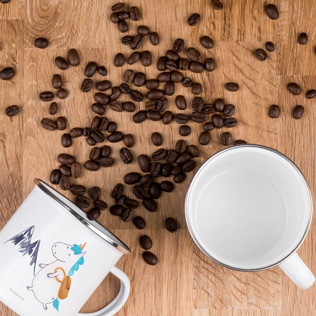 Camping Emaille Tasse Einhorn Bergsteiger Campingtasse, Trinkbecher, Metalltasse, Outdoor Tasse, Emaille Trinkbecher, Blechtasse Outdoor, Emaille Campingbecher, Edelstahl Trinkbecher, Metalltasse für Camping, Kaffee Blechtasse, Camping Tasse Metall, Einhorn, Einhörner, Einhorn Deko, Pegasus, Unicorn, Bergsteiger, Abenteuer, Berge, Abenteurer, Weltenbummler, Weltreise, Reisen, Urlaub, Entdecker