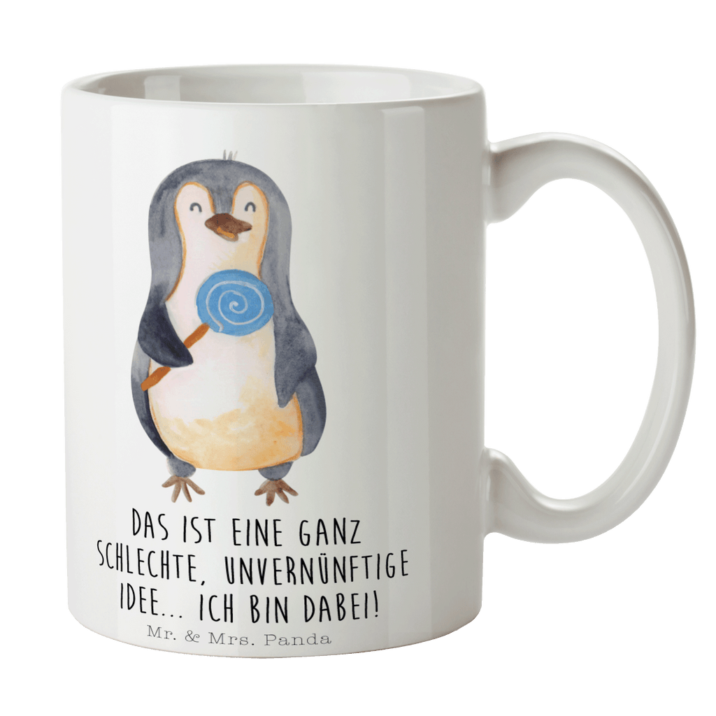 Tasse Pinguin Lolli Pinguin, Pinguine, Lolli, Süßigkeiten, Blödsinn, Spruch, Rebell, Gauner, Ganove, Rabauke Becher, Kaffeetasse, Kaffeebecher, Tee, Frühstück, Büro  Pinguin
