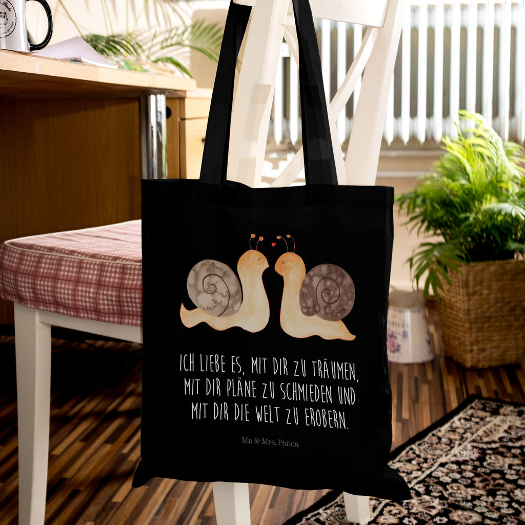 Tragetasche Schnecken Liebe Beuteltasche, Beutel, Einkaufstasche, Jutebeutel, Stoffbeutel, Liebe, Partner, Freund, Freundin, Ehemann, Ehefrau, Heiraten, Verlobung, Heiratsantrag, Liebesgeschenk, Jahrestag, Hocheitstag