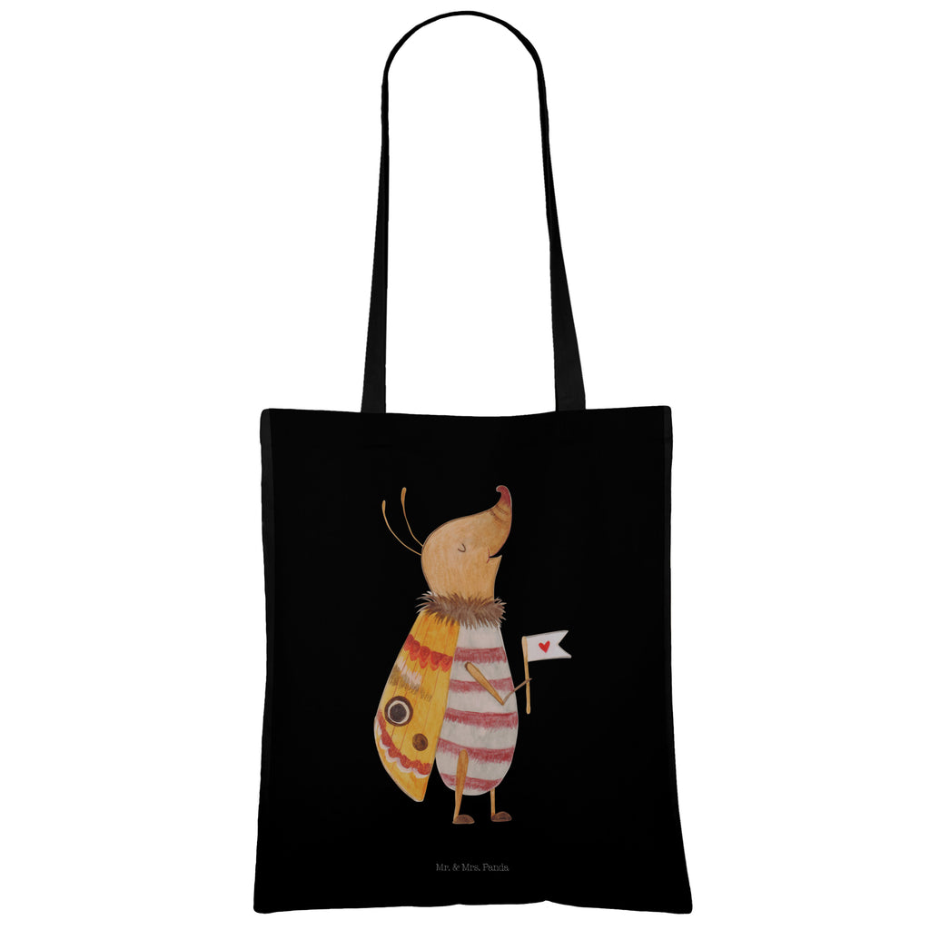 Tragetasche Nachtfalter mit Fähnchen Beuteltasche, Beutel, Einkaufstasche, Jutebeutel, Stoffbeutel, Tiermotive, Gute Laune, lustige Sprüche, Tiere, Nachtfalter, Käfer, Spruch lustig, Spruch witzig, süß, niedlich, Küche Deko, Was kostet die Welt