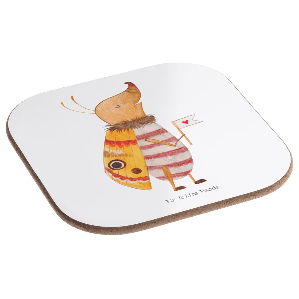 Quadratische Untersetzer Nachtfalter mit Fähnchen Bierdeckel, Glasuntersetzer, Untersetzer Gläser, Getränkeuntersetzer, Tiermotive, Gute Laune, lustige Sprüche, Tiere, Nachtfalter, Käfer, Spruch lustig, Spruch witzig, süß, niedlich, Küche Deko, Was kostet die Welt