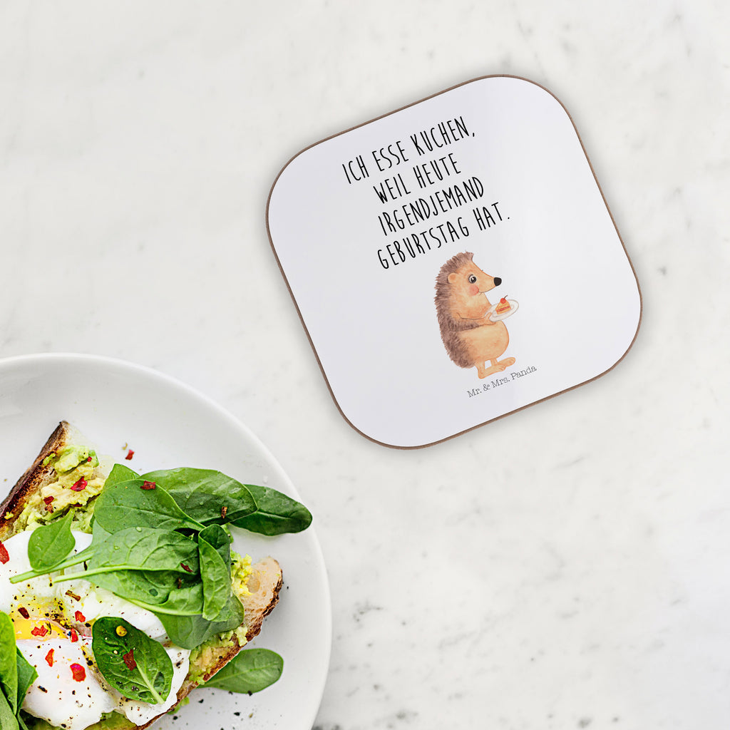 Quadratische Untersetzer Igel mit Kuchenstück Bierdeckel, Glasuntersetzer, Untersetzer Gläser, Getränkeuntersetzer, Tiermotive, Gute Laune, lustige Sprüche, Tiere, Igel, Essen Spruch, Kuchen, Backen Geschenk, Kuchen backen, Einladung Party, Geburtstagskuchen, Torte