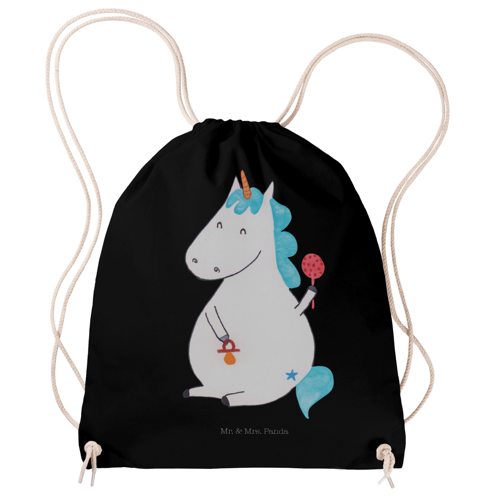 Sportbeutel Einhorn Baby Turnbeutel, Beutel, Sporttasche, Tasche, Stoffbeutel, Einhorn, Einhörner, Einhorn Deko, Pegasus, Unicorn, Mutter, Geburt, Geburtstag, erstes Kind, Baby, Babyglück, Nachwuchs, Eltern, Party, Kind, Schnuller