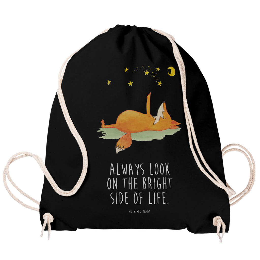 Sportbeutel Fuchs Sterne Turnbeutel, Beutel, Sporttasche, Tasche, Stoffbeutel, Fuchs, Füchse, tröstende Worte, Spruch positiv, Spruch schön, Romantik, Always Look on the Bright Side of Life