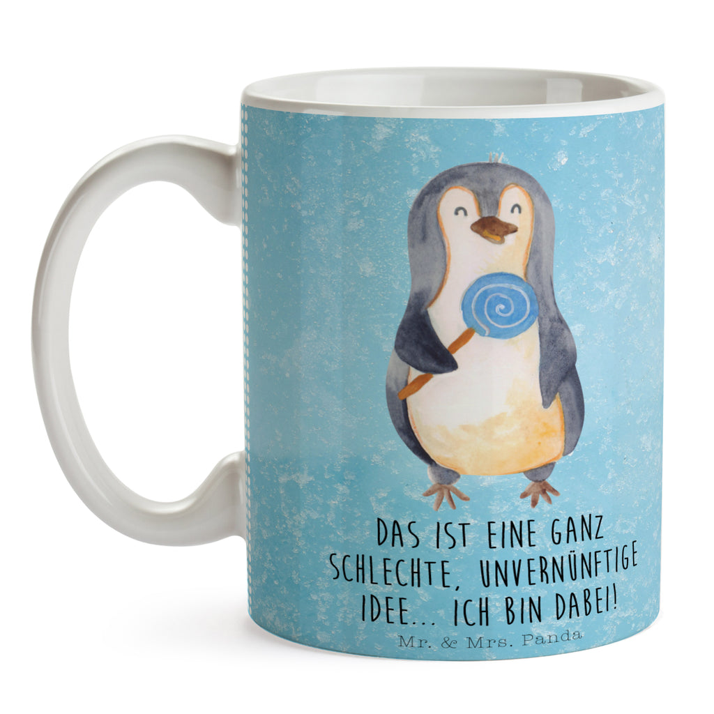 Tasse Pinguin Lolli Pinguin, Pinguine, Lolli, Süßigkeiten, Blödsinn, Spruch, Rebell, Gauner, Ganove, Rabauke Becher, Kaffeetasse, Kaffeebecher, Tee, Frühstück, Büro  Pinguin
