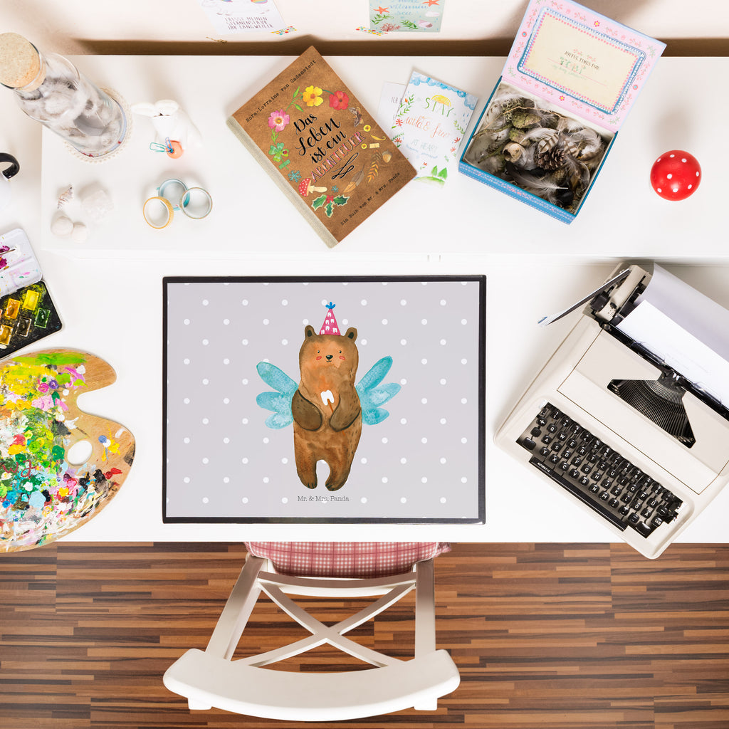 Schreibtischunterlage Zahnfee Bär Schreibunterlage, Schreibtischauflage, Bürobedarf, Büroartikel, Schreibwaren, Schreibtisch Unterlagen, Schreibtischunterlage Groß, Bär, Teddy, Teddybär, Zahnfee, Fee, Milchzahn, Erster Zahn