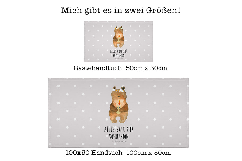 Gäste Handtuch Kommunion-Bär Gästetuch, Reisehandtuch, Sport Handtuch, Frottier, Kinder Handtuch, Bär, Teddy, Teddybär, Kommunion, Gottes Segen, Taufkerze, katholisch