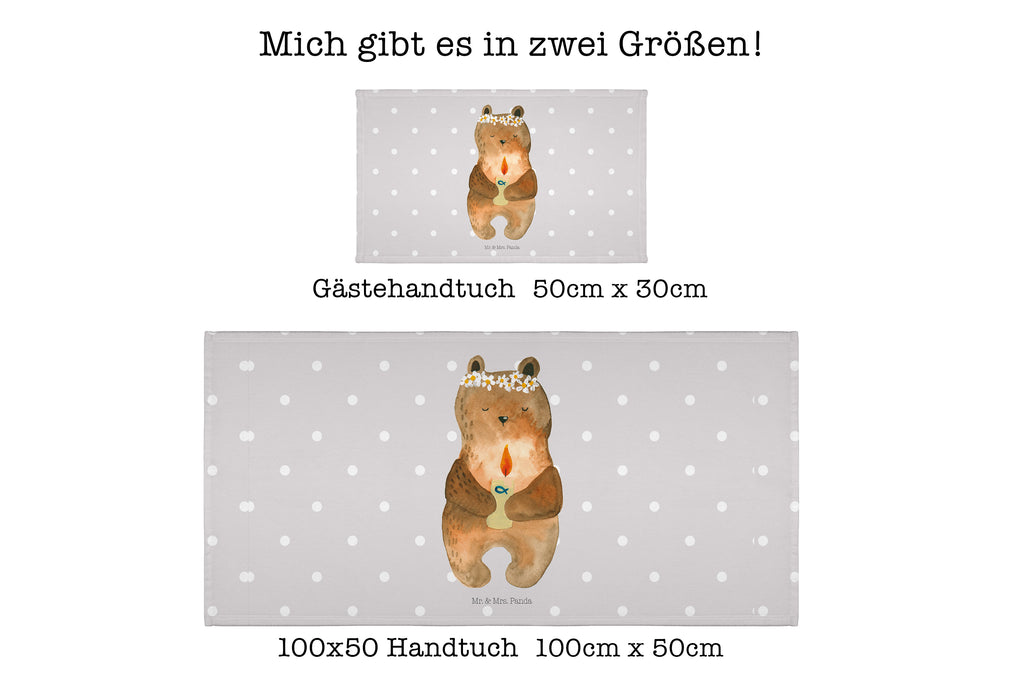 Gäste Handtuch Kommunion-Bär Gästetuch, Reisehandtuch, Sport Handtuch, Frottier, Kinder Handtuch, Bär, Teddy, Teddybär, Kommunion, Gottes Segen, Taufkerze, katholisch