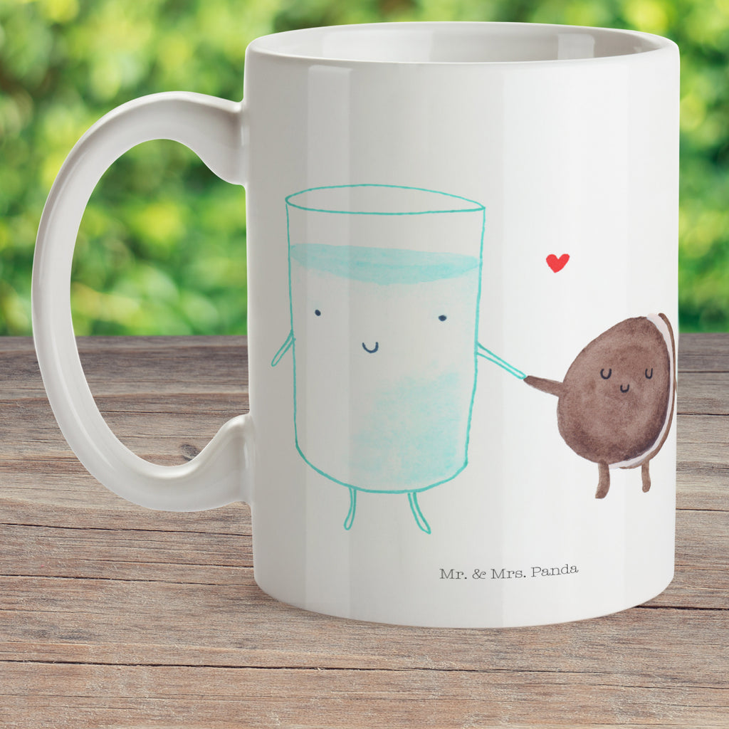 Kindertasse Milch & Keks Kunststoff Tasse, Kindergarten, Tasse, Trinkbecher, Camping Becher, Kaffeetasse, Kunststoffbecher, Kindergartenbecher, Outdoorgeschirr, Kunststoffgeschirr, Reisebecher, Reisetasse, Kinderbecher, Tiermotive, Gute Laune, lustige Sprüche, Tiere, Milk, Cookie, Milch, Keks, Kekse, Kaffee, Einladung Frühstück, Motiv süß, romantisch, perfektes Paar