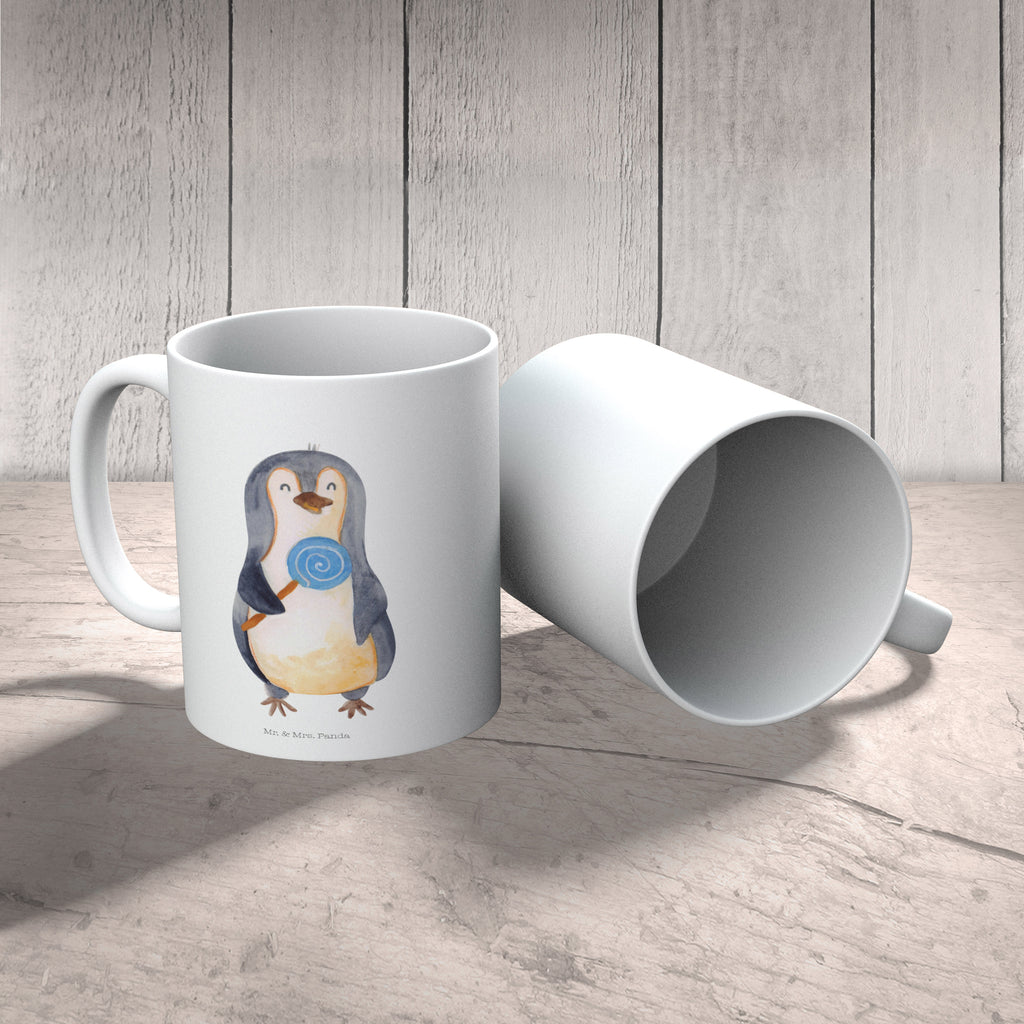 Tasse Pinguin Lolli Pinguin, Pinguine, Lolli, Süßigkeiten, Blödsinn, Spruch, Rebell, Gauner, Ganove, Rabauke Becher, Kaffeetasse, Kaffeebecher, Tee, Frühstück, Büro  Pinguin