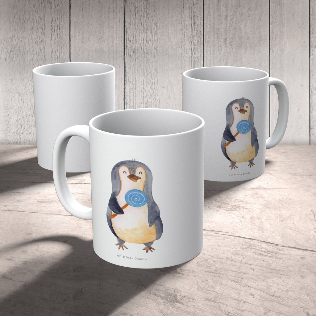 Tasse Pinguin Lolli Pinguin, Pinguine, Lolli, Süßigkeiten, Blödsinn, Spruch, Rebell, Gauner, Ganove, Rabauke Becher, Kaffeetasse, Kaffeebecher, Tee, Frühstück, Büro  Pinguin