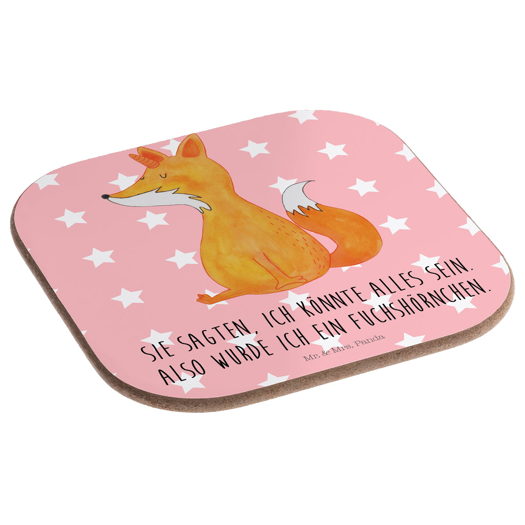 Quadratische Untersetzer Fuchshörnchen Bierdeckel, Glasuntersetzer, Untersetzer Gläser, Getränkeuntersetzer, Einhorn, Einhörner, Einhorn Deko, Pegasus, Unicorn, Fuchs, Unicorns, Fuchshörnchen, Fuchshorn, Foxycorn, Füchse