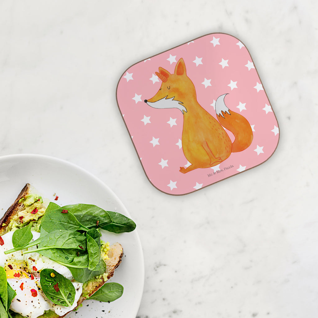 Quadratische Untersetzer Fuchshörnchen Bierdeckel, Glasuntersetzer, Untersetzer Gläser, Getränkeuntersetzer, Einhorn, Einhörner, Einhorn Deko, Pegasus, Unicorn, Fuchs, Unicorns, Fuchshörnchen, Fuchshorn, Foxycorn, Füchse