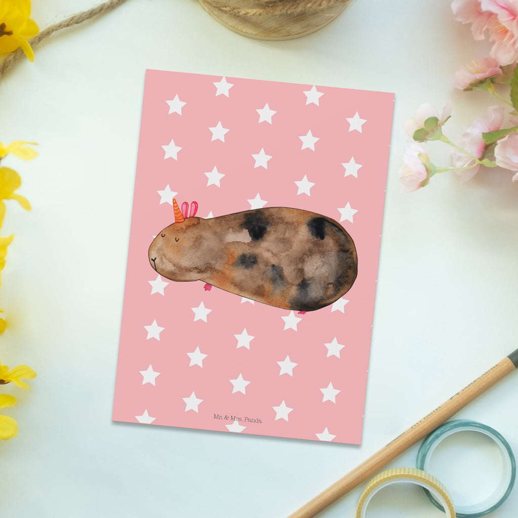 Postkarte Meerhörnchen Geschenkkarte, Grußkarte, Karte, Einladung, Ansichtskarte, Geburtstagskarte, Einladungskarte, Dankeskarte, Einhorn, Einhörner, Einhorn Deko, Pegasus, Unicorn, Meerhörnchen, Meericorn, Meerschwein, Meerschweinchen