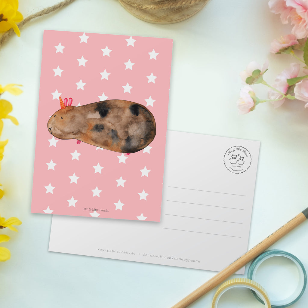 Postkarte Meerhörnchen Geschenkkarte, Grußkarte, Karte, Einladung, Ansichtskarte, Geburtstagskarte, Einladungskarte, Dankeskarte, Einhorn, Einhörner, Einhorn Deko, Pegasus, Unicorn, Meerhörnchen, Meericorn, Meerschwein, Meerschweinchen