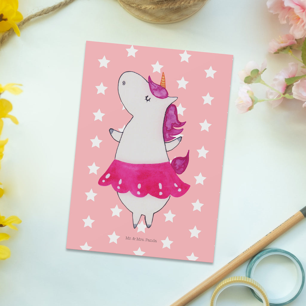 Postkarte Einhorn Ballerina Geschenkkarte, Grußkarte, Karte, Einladung, Ansichtskarte, Geburtstagskarte, Einladungskarte, Dankeskarte, Einhorn, Einhörner, Einhorn Deko, Pegasus, Unicorn, Tanzen, Ballerina, Party, Wohnung, Spaß, Feiern, Geburtstag, Tänzerin, Lebenslust, Lebensfreude