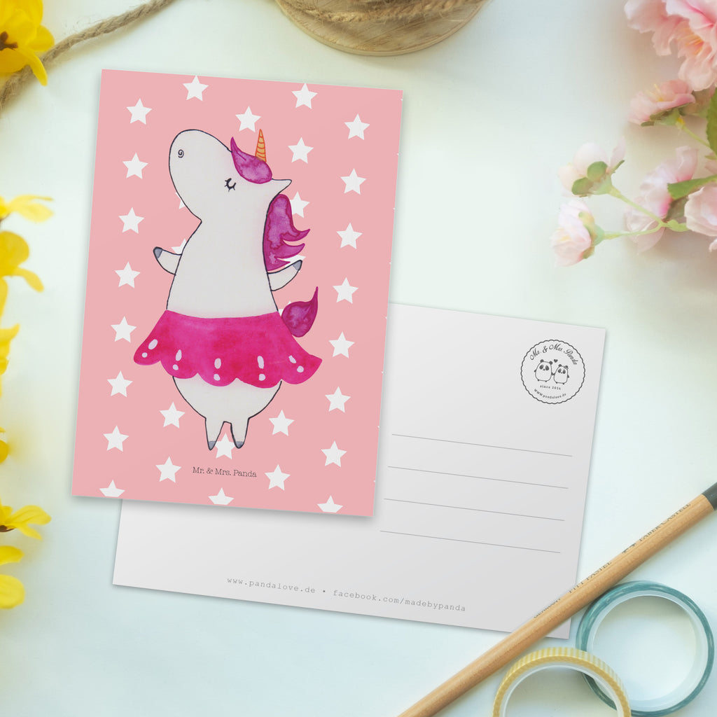 Postkarte Einhorn Ballerina Geschenkkarte, Grußkarte, Karte, Einladung, Ansichtskarte, Geburtstagskarte, Einladungskarte, Dankeskarte, Einhorn, Einhörner, Einhorn Deko, Pegasus, Unicorn, Tanzen, Ballerina, Party, Wohnung, Spaß, Feiern, Geburtstag, Tänzerin, Lebenslust, Lebensfreude