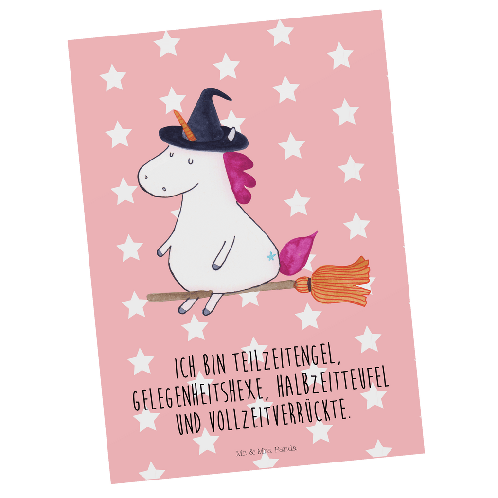 Postkarte Einhorn Hexe Geschenkkarte, Grußkarte, Karte, Einladung, Ansichtskarte, Geburtstagskarte, Einladungskarte, Dankeskarte, Einhorn, Einhörner, Einhorn Deko, Pegasus, Unicorn, Frau, Ehefrau, Hexe, Teufel, Engel, Verrückte, Freundin, Leben, Zicke