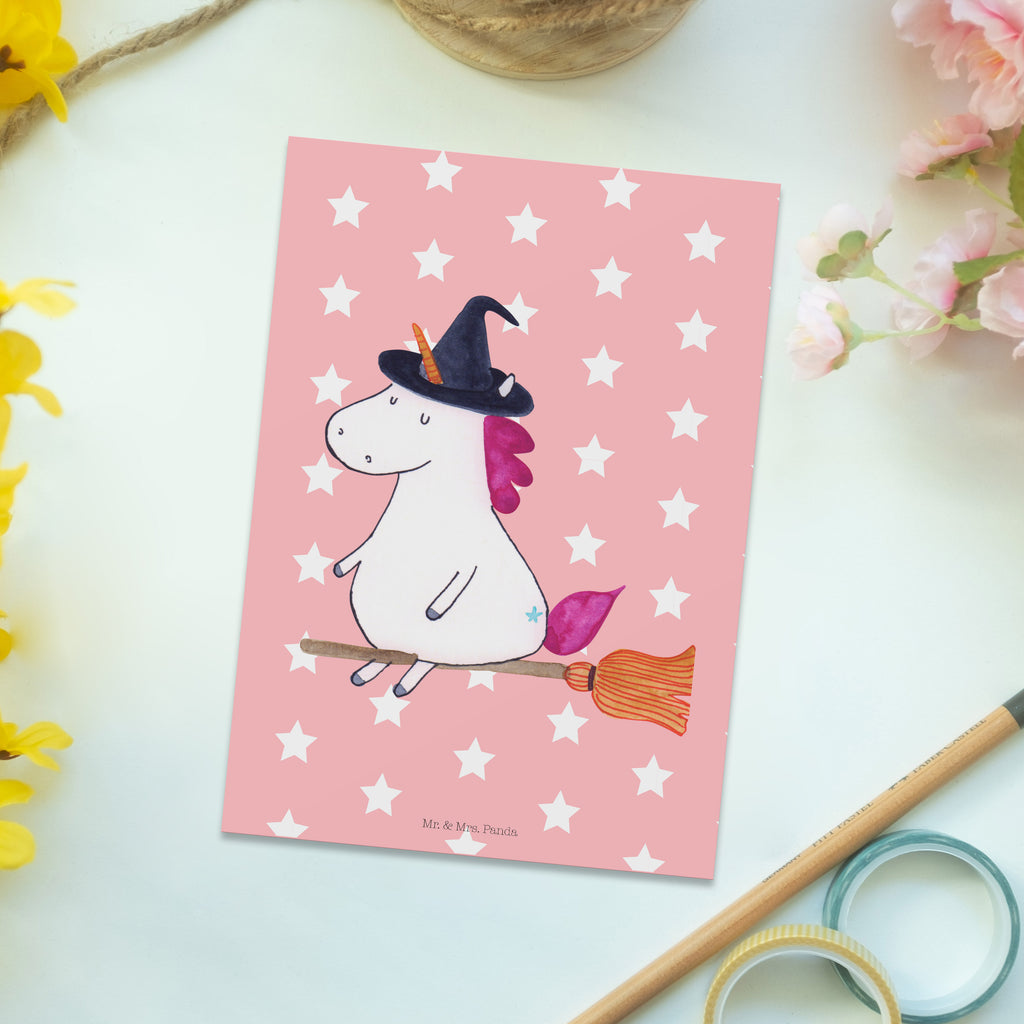Postkarte Einhorn Hexe Geschenkkarte, Grußkarte, Karte, Einladung, Ansichtskarte, Geburtstagskarte, Einladungskarte, Dankeskarte, Einhorn, Einhörner, Einhorn Deko, Pegasus, Unicorn, Frau, Ehefrau, Hexe, Teufel, Engel, Verrückte, Freundin, Leben, Zicke