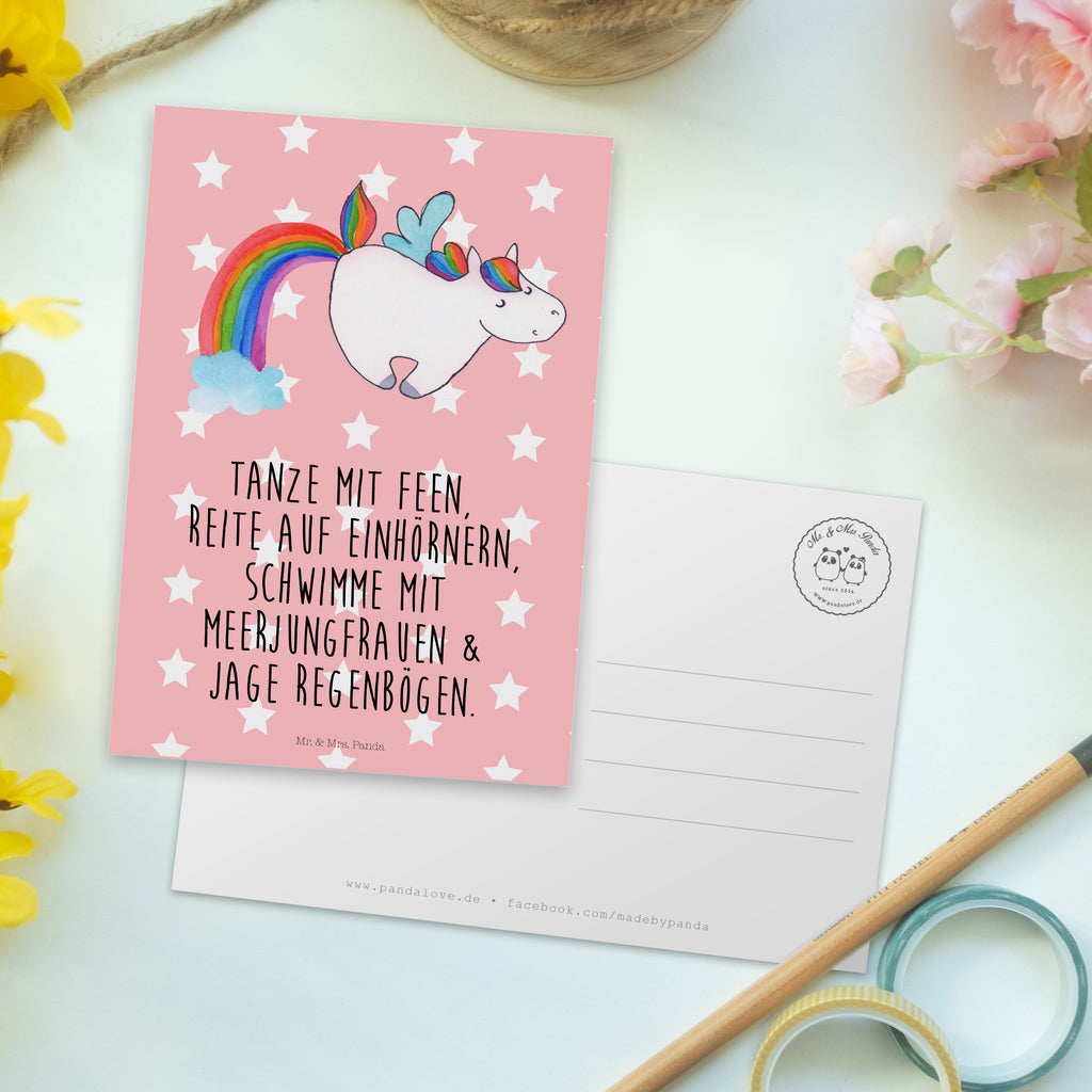 Postkarte Einhorn Pegasus Geschenkkarte, Grußkarte, Karte, Einladung, Ansichtskarte, Geburtstagskarte, Einladungskarte, Dankeskarte, Einhorn, Einhörner, Einhorn Deko, Pegasus, Unicorn, Regenbogen, Spielen, Realität, Glitzer, Erwachsenwerden