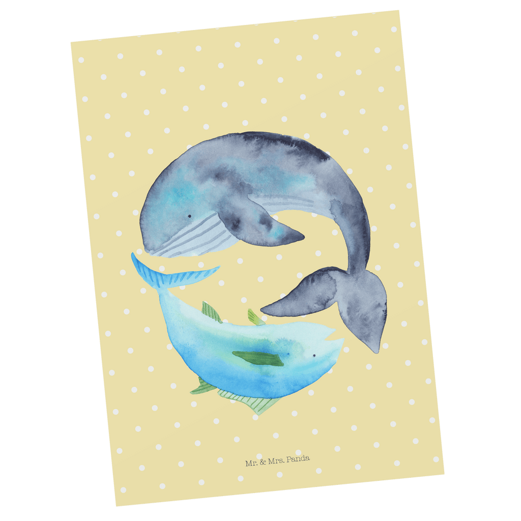 Postkarte Walfisch & Thunfisch Geschenkkarte, Grußkarte, Karte, Einladung, Ansichtskarte, Geburtstagskarte, Einladungskarte, Dankeskarte, Tiermotive, Gute Laune, lustige Sprüche, Tiere, Wal, Wahl, Tunfisch, Wortwitz lustig, Spruch lustig, Flachwitz, Witz, Spruch des Tages, Flachwitz Geschenk