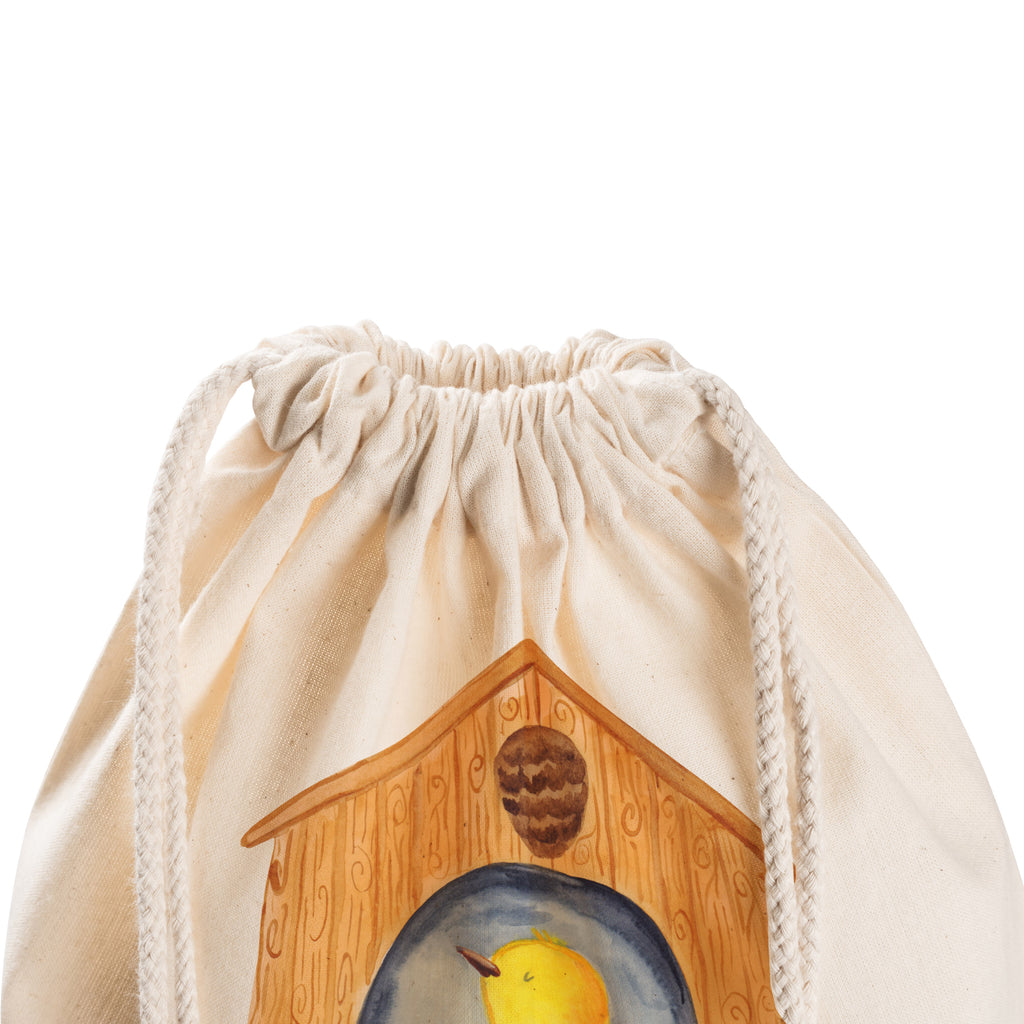 Sportbeutel Vogelhaus sweet Home Turnbeutel, Beutel, Sporttasche, Tasche, Stoffbeutel, Tiermotive, Gute Laune, lustige Sprüche, Tiere, Vogelhaus, Vogel, Home sweet Home, Einzug, Umzug, Geschenk, Einzugsgeschenk, Hausbau, Haus