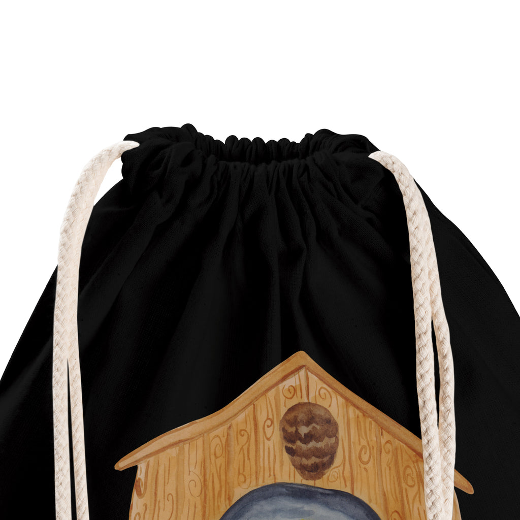 Sportbeutel Vogelhaus sweet Home Turnbeutel, Beutel, Sporttasche, Tasche, Stoffbeutel, Tiermotive, Gute Laune, lustige Sprüche, Tiere, Vogelhaus, Vogel, Home sweet Home, Einzug, Umzug, Geschenk, Einzugsgeschenk, Hausbau, Haus
