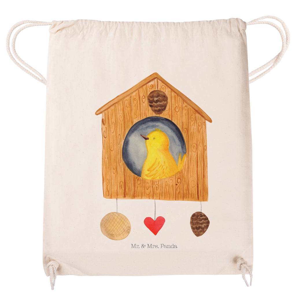 Sportbeutel Vogelhaus sweet Home Turnbeutel, Beutel, Sporttasche, Tasche, Stoffbeutel, Tiermotive, Gute Laune, lustige Sprüche, Tiere, Vogelhaus, Vogel, Home sweet Home, Einzug, Umzug, Geschenk, Einzugsgeschenk, Hausbau, Haus