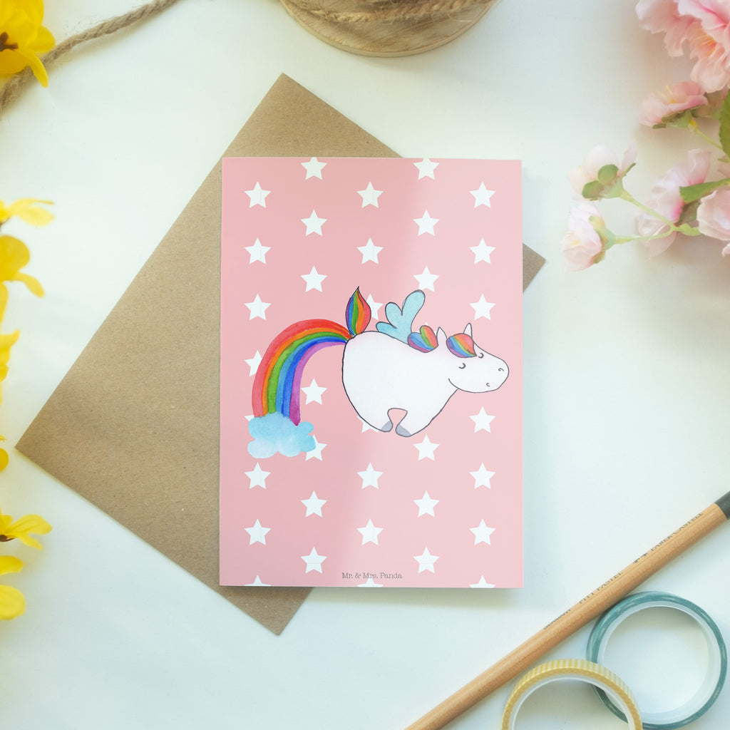 Grußkarte Einhorn Pegasus Klappkarte, Einladungskarte, Glückwunschkarte, Hochzeitskarte, Geburtstagskarte, Karte, Einhorn, Einhörner, Einhorn Deko, Pegasus, Unicorn, Regenbogen, Spielen, Realität, Glitzer, Erwachsenwerden