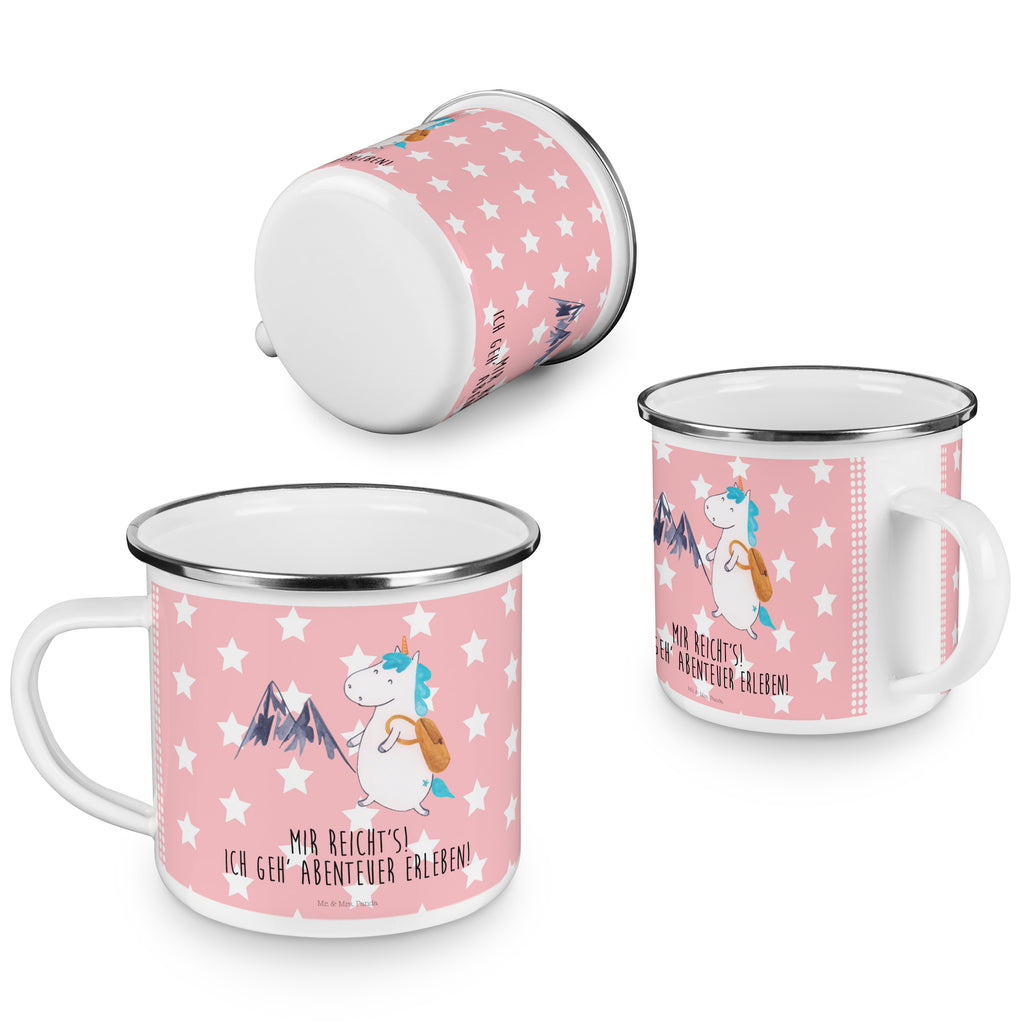 Camping Emaille Tasse Einhorn Bergsteiger Campingtasse, Trinkbecher, Metalltasse, Outdoor Tasse, Emaille Trinkbecher, Blechtasse Outdoor, Emaille Campingbecher, Edelstahl Trinkbecher, Metalltasse für Camping, Kaffee Blechtasse, Camping Tasse Metall, Einhorn, Einhörner, Einhorn Deko, Pegasus, Unicorn, Bergsteiger, Abenteuer, Berge, Abenteurer, Weltenbummler, Weltreise, Reisen, Urlaub, Entdecker