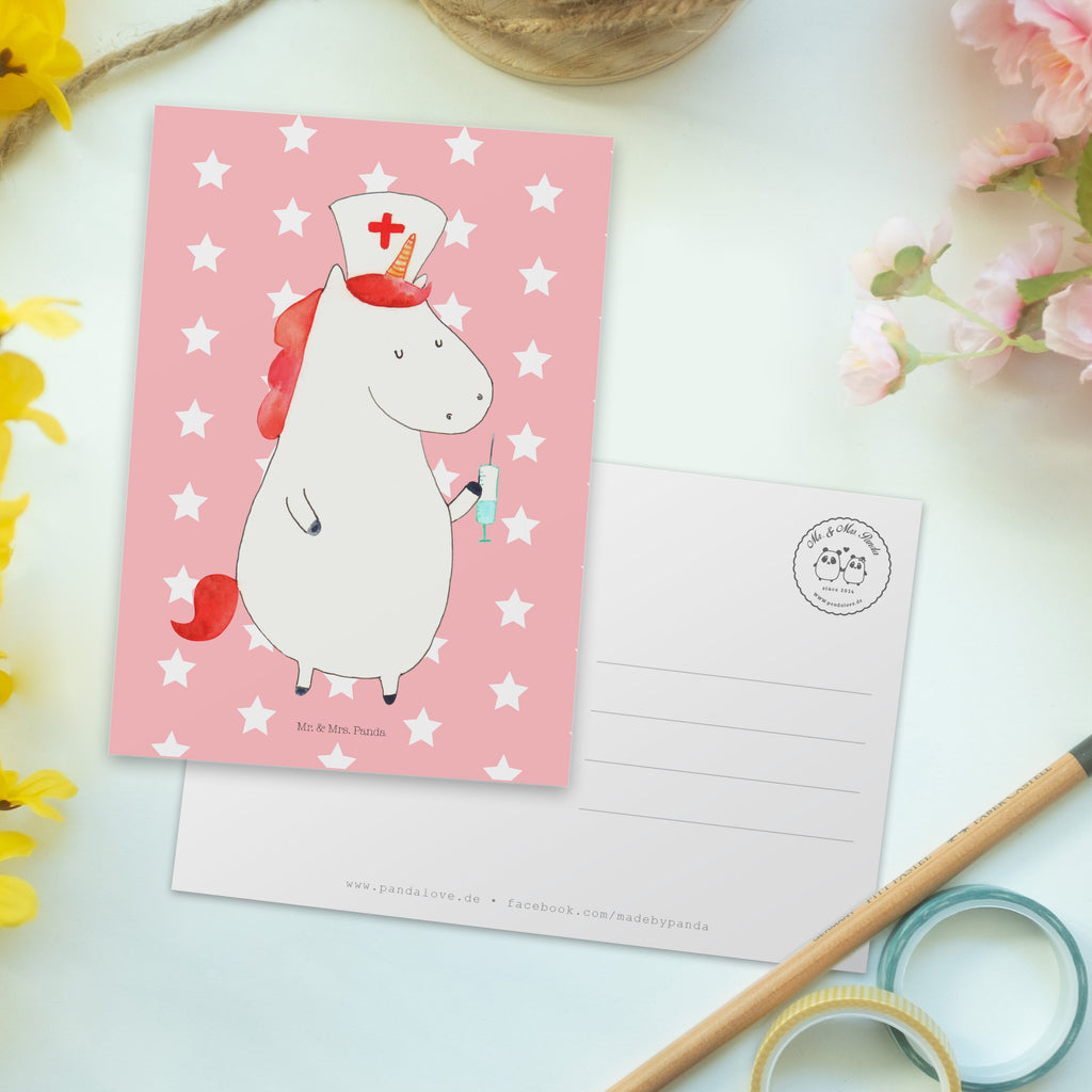 Postkarte Einhorn Krankenschwester Geschenkkarte, Grußkarte, Karte, Einladung, Ansichtskarte, Geburtstagskarte, Einladungskarte, Dankeskarte, Einhorn, Einhörner, Einhorn Deko, Pegasus, Unicorn, Krankenschwester Geschenk, Krankenpfleger Geschenk, Krankenpflegerin, Krankenschwester Dankeschön, Krankenhaus, Ärztin Geschenk