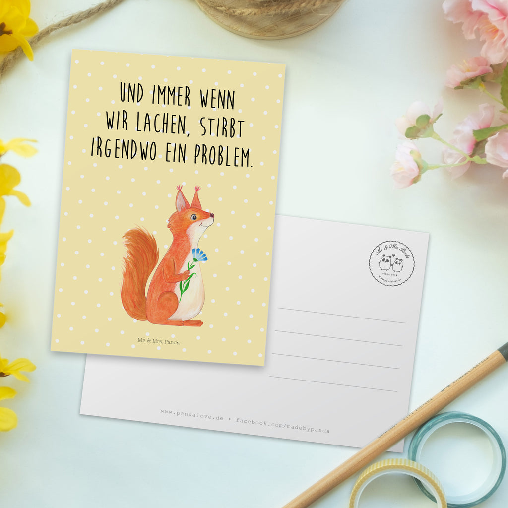 Postkarte Eichhörnchen Blume Geschenkkarte, Grußkarte, Karte, Einladung, Ansichtskarte, Geburtstagskarte, Einladungskarte, Dankeskarte, Tiermotive, Gute Laune, lustige Sprüche, Tiere, Eichhörnchen, Eichhorn, Spruch positiv, Lachen, Spaß, Motivation Sprüche, Motivation Bilder, glücklich Spruch, Spruch Deko