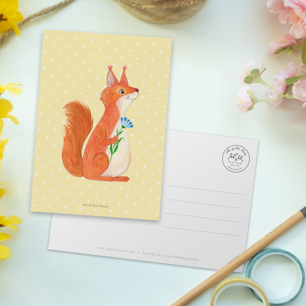 Postkarte Eichhörnchen Blume Geschenkkarte, Grußkarte, Karte, Einladung, Ansichtskarte, Geburtstagskarte, Einladungskarte, Dankeskarte, Tiermotive, Gute Laune, lustige Sprüche, Tiere, Eichhörnchen, Eichhorn, Spruch positiv, Lachen, Spaß, Motivation Sprüche, Motivation Bilder, glücklich Spruch, Spruch Deko
