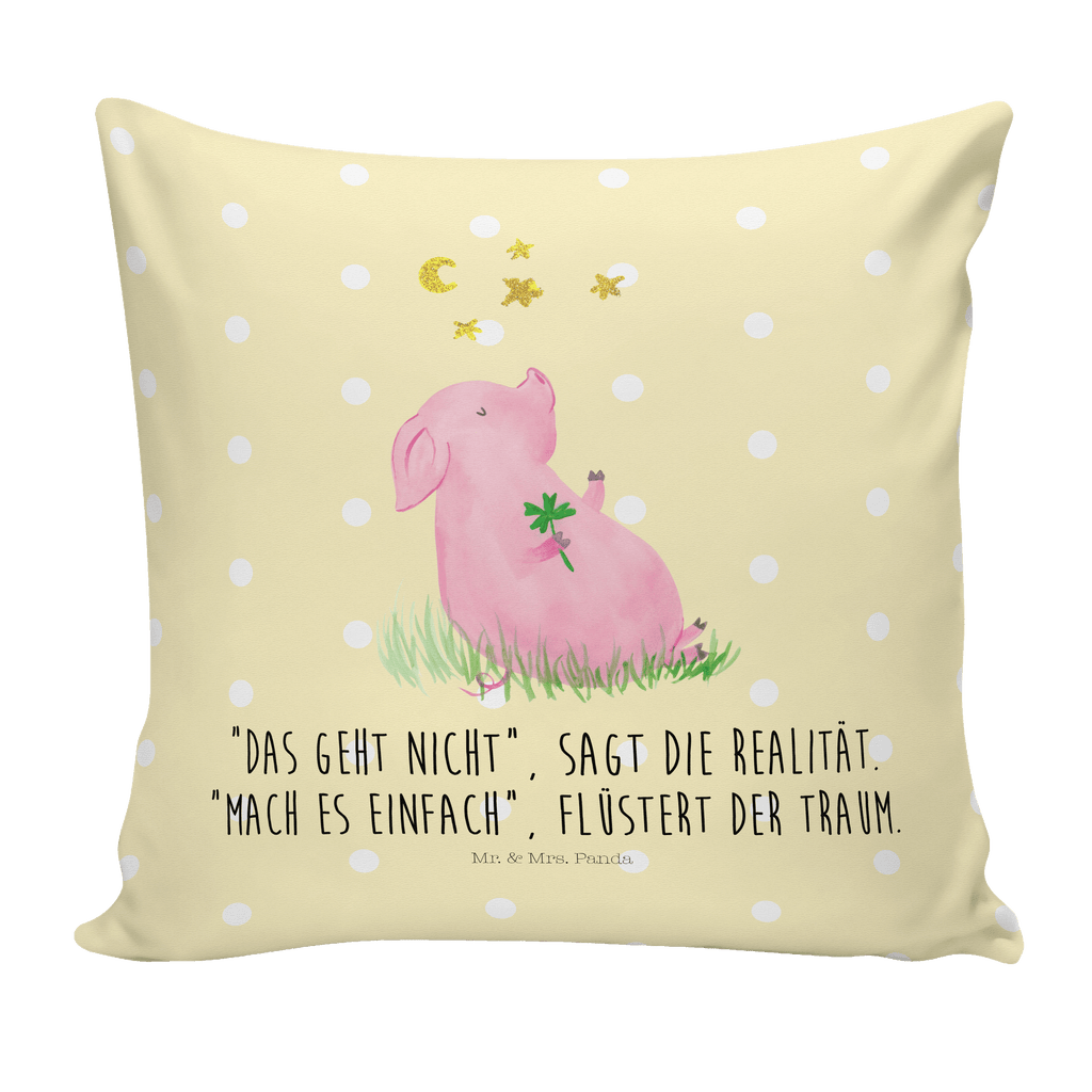 40x40 Kissen Glücksschwein Kissenhülle, Kopfkissen, Sofakissen, Dekokissen, Motivkissen, Tiermotive, Gute Laune, lustige Sprüche, Tiere, Glücksschwein. Glück, Schwein, Schweinchen, Sterne, Sernchen, Ziele, Träume, Motivation, Glücksbringer